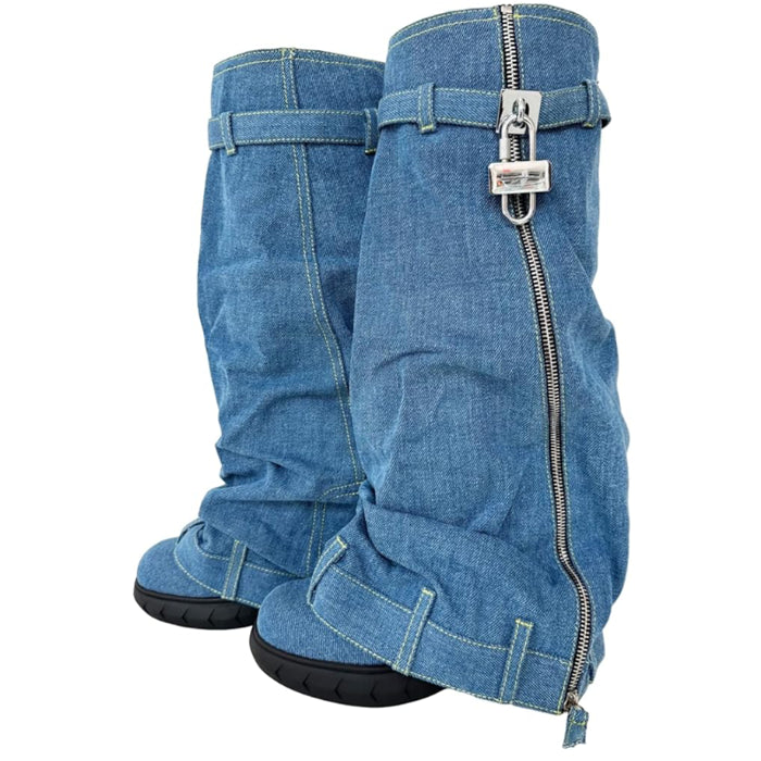 Denim Boots
