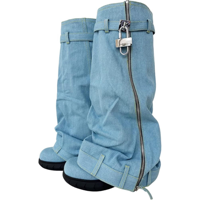 Denim Boots