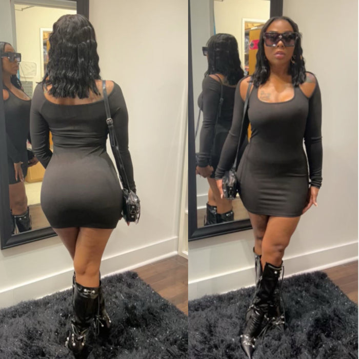 WATCH OUT BLACK DRESS