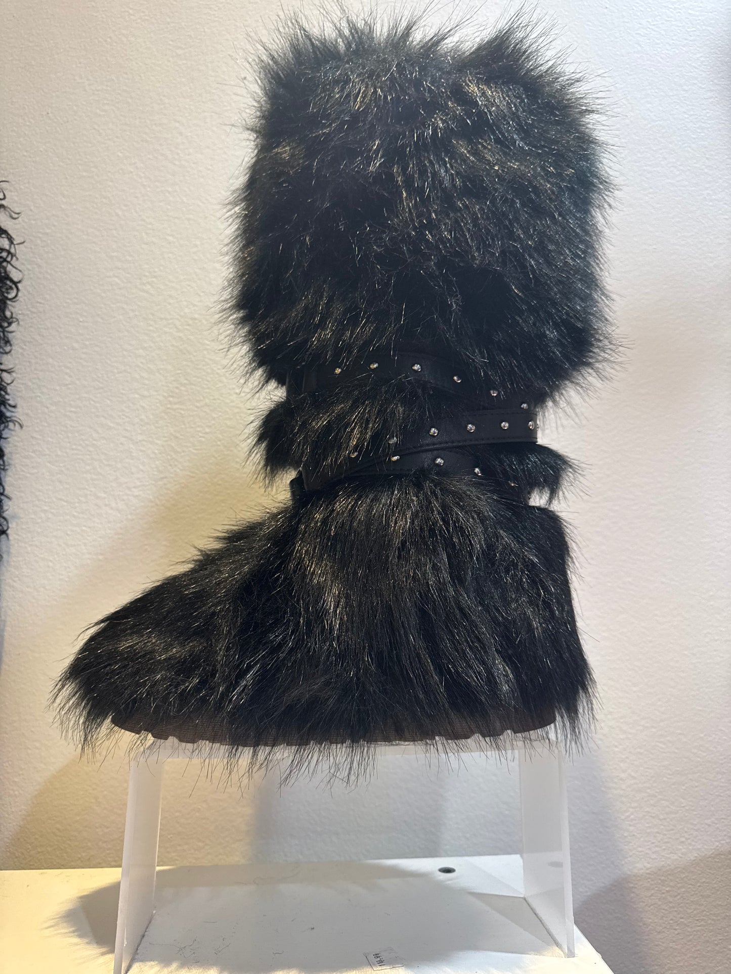 Black Knee fur High Boots