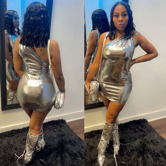 Alyssa Metallic Dress
